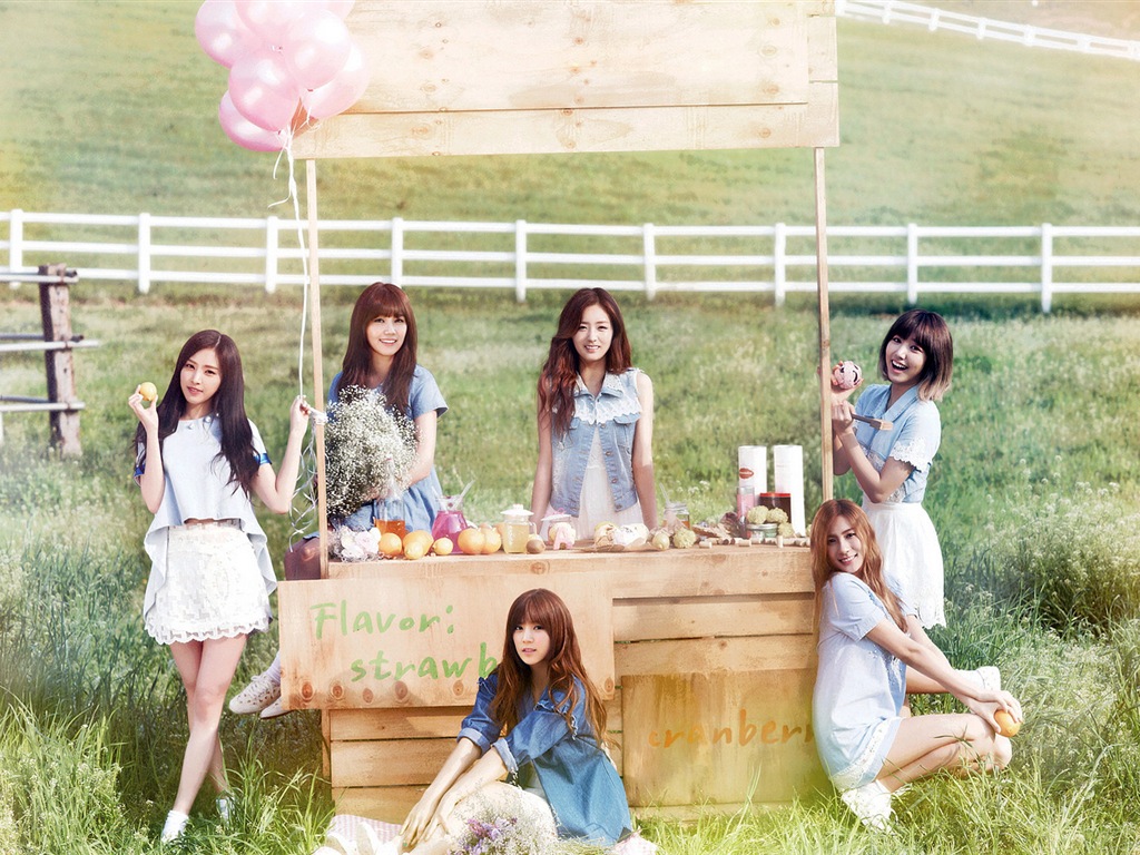 Korejský hudební dívčí skupina, růžové HD tapety na plochu #11 - 1024x768