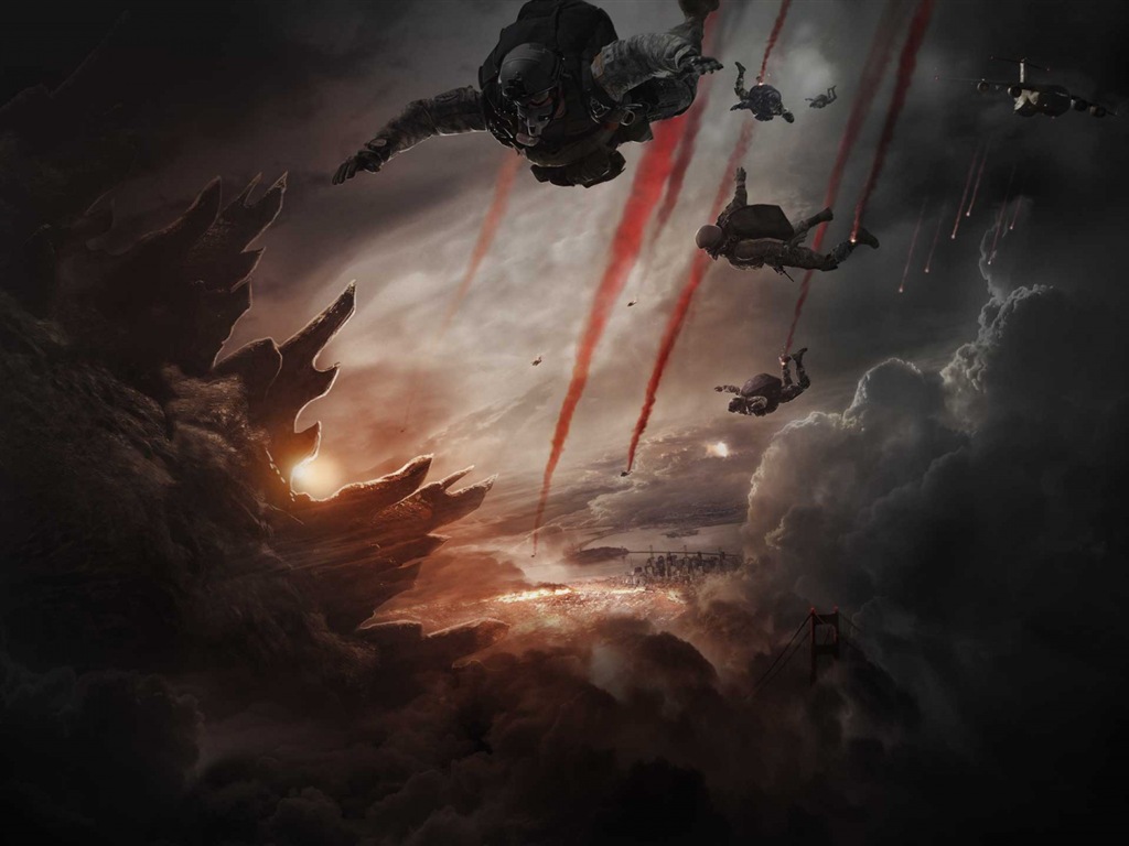 Godzilla 2014 film de fonds d'écran HD #14 - 1024x768