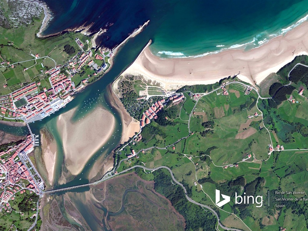 Microsoft Bing HD Wallpapers: Luftaufnahme von Europa #8 - 1024x768