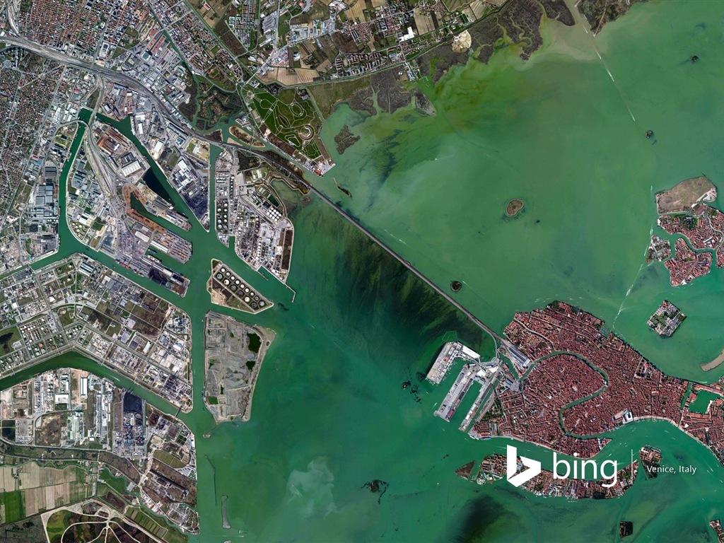 Microsoft Bing HD обои: Вид с воздуха на Европе #14 - 1024x768