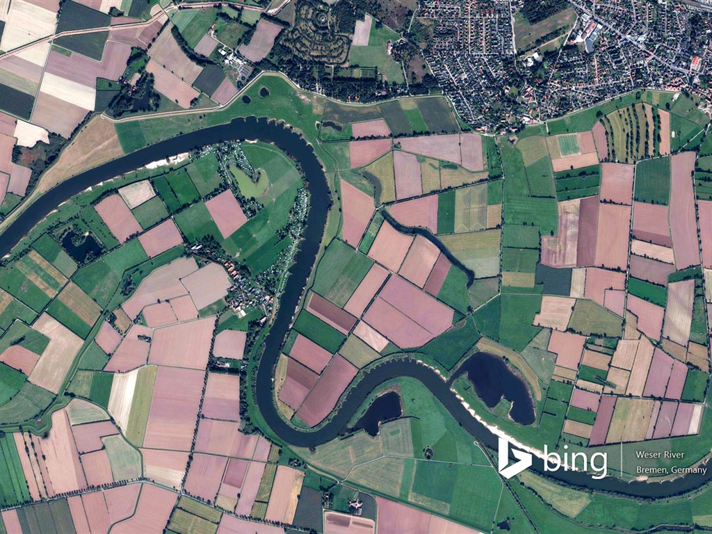 Microsoft Bing HD обои: Вид с воздуха на Европе #18 - 1024x768