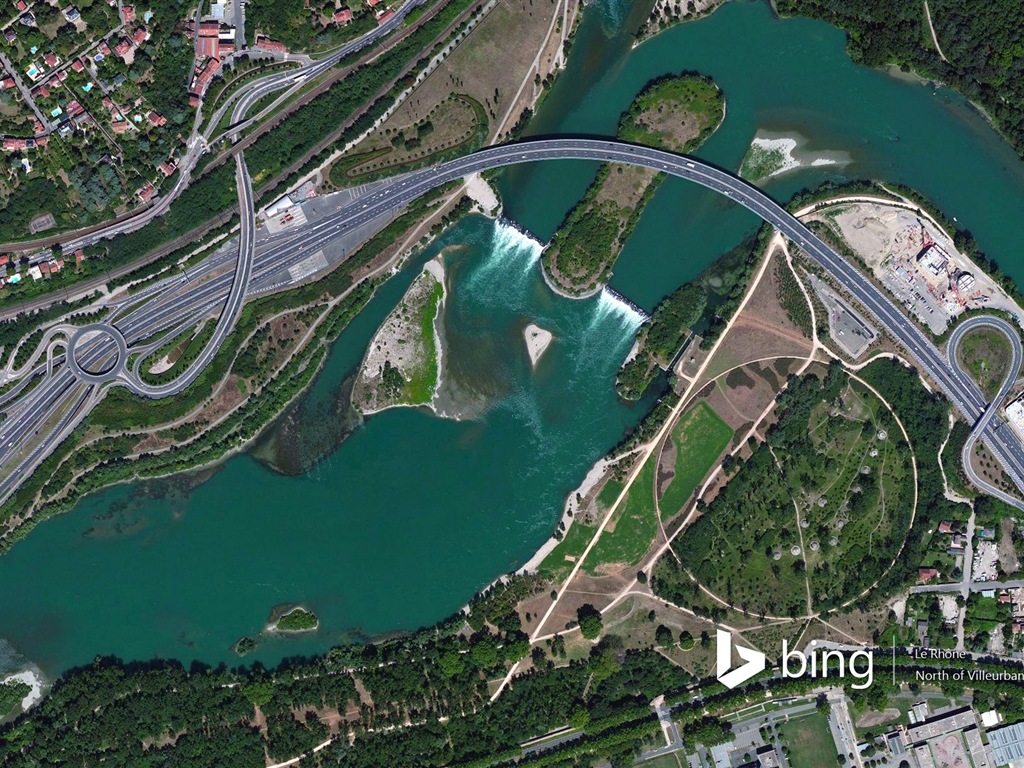 Microsoft Bing HD обои: Вид с воздуха на Европе #19 - 1024x768