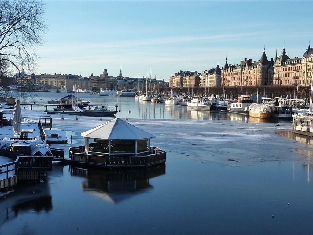 瑞典首都 斯德哥尔摩 城市风景壁纸2 - 1024x768