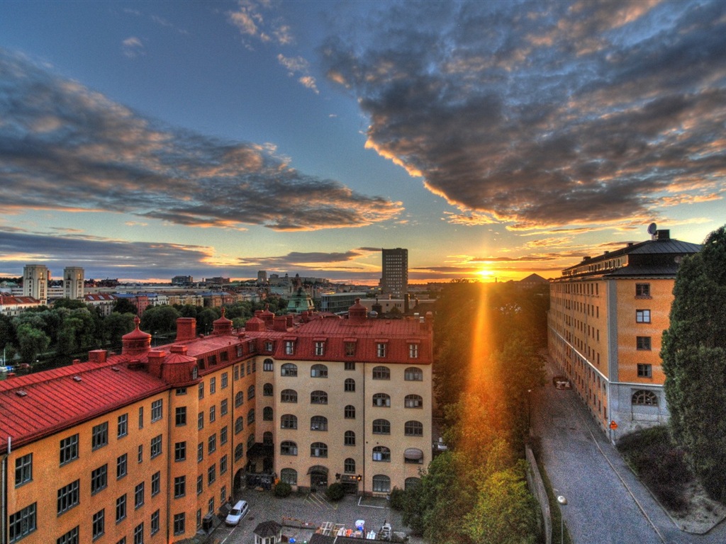 Stockholm, Suède, le fond d'écran paysage de la ville #10 - 1024x768