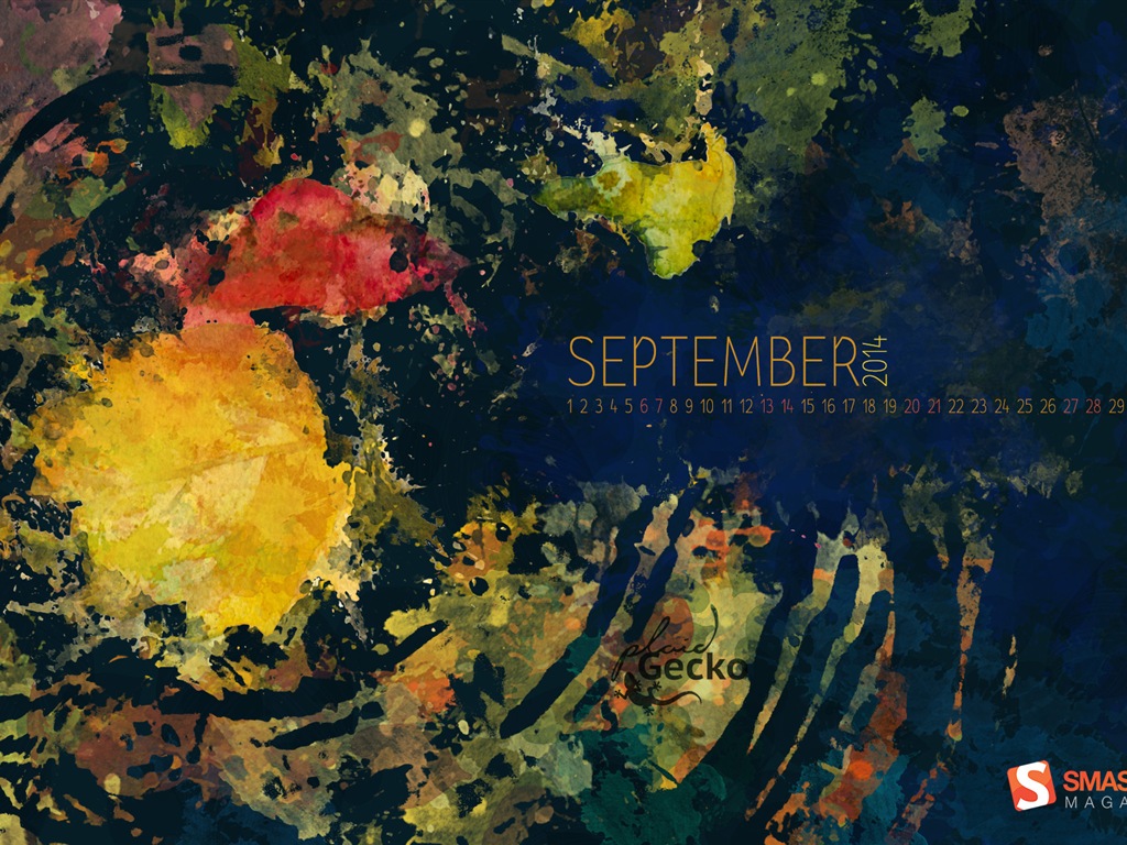 September 2014 Kalender Tapete (2) #1 - 1024x768