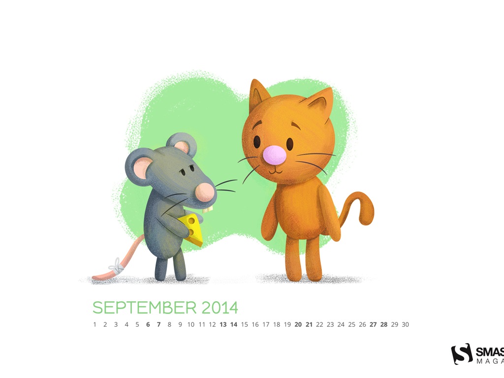 September 2014 Kalender Tapete (2) #20 - 1024x768