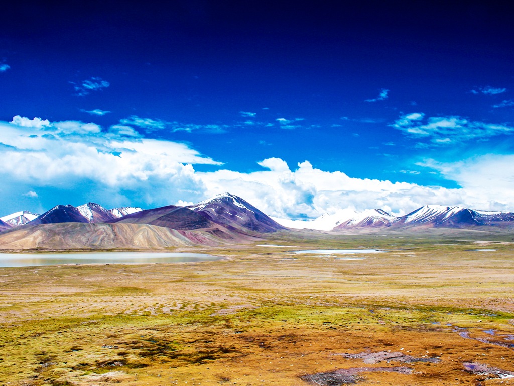Цинхай плато красивые пейзажи обои #1 - 1024x768
