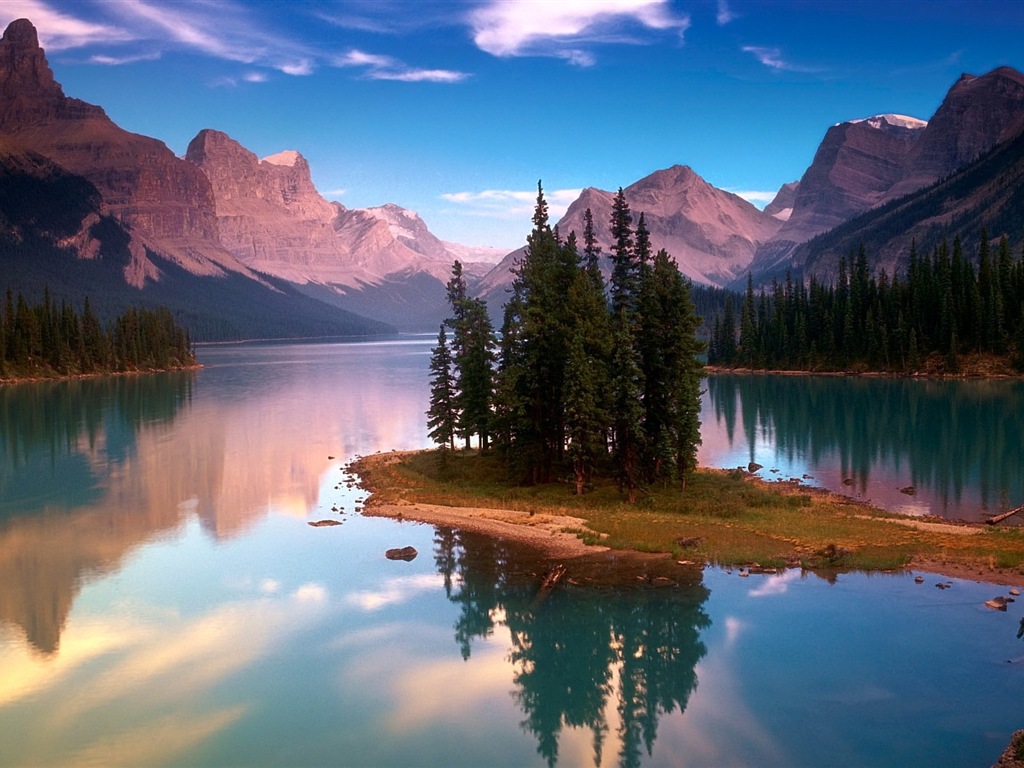 Саншайн лесные озера красота природы HD обои #15 - 1024x768