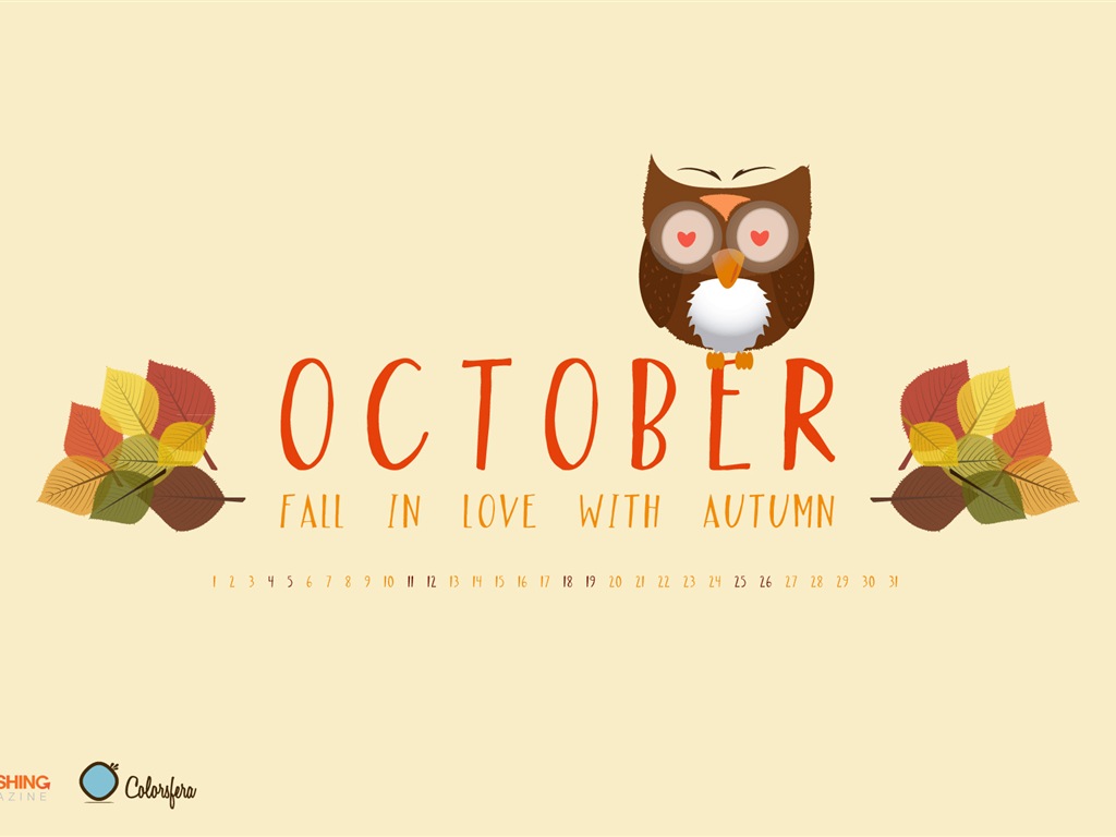 October 2014 Calendar wallpaper (1) #3 - 1024x768