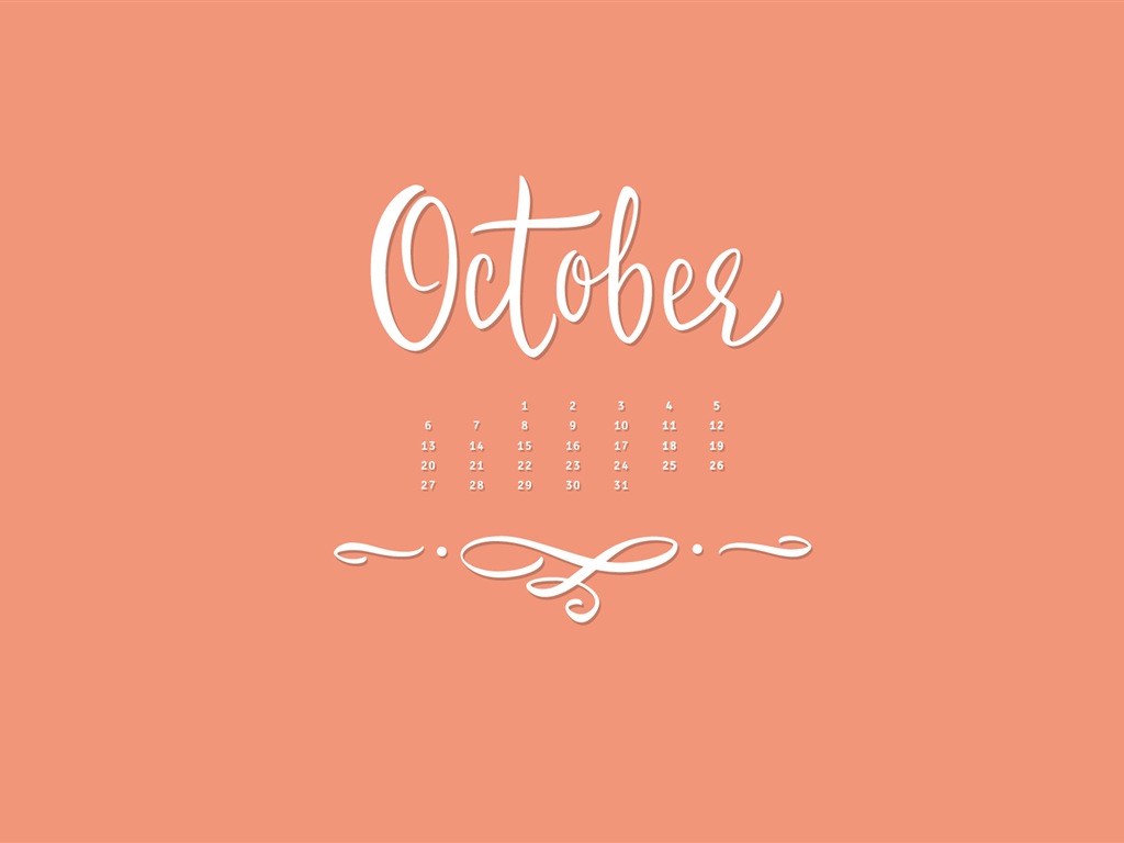 October 2014 Calendar wallpaper (2) #11 - 1024x768