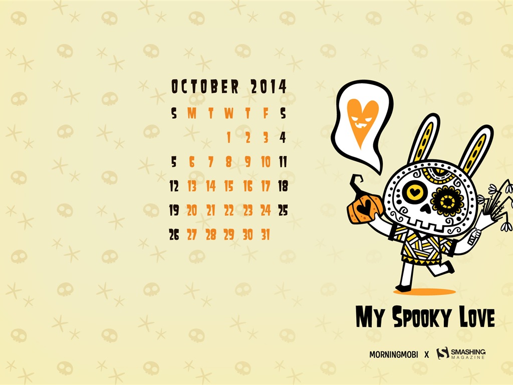 October 2014 Calendar wallpaper (2) #13 - 1024x768