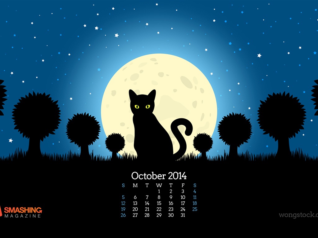 October 2014 Calendar wallpaper (2) #14 - 1024x768