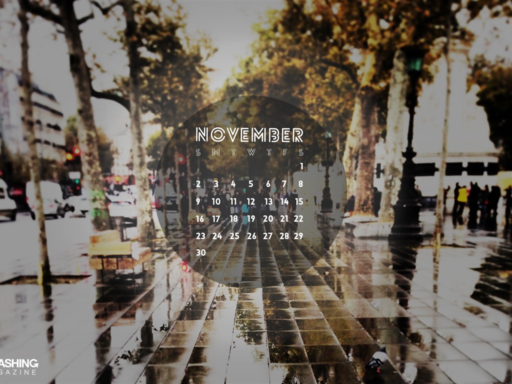 Ноябрь 2014 Календарь обои (2) #6 - 1024x768