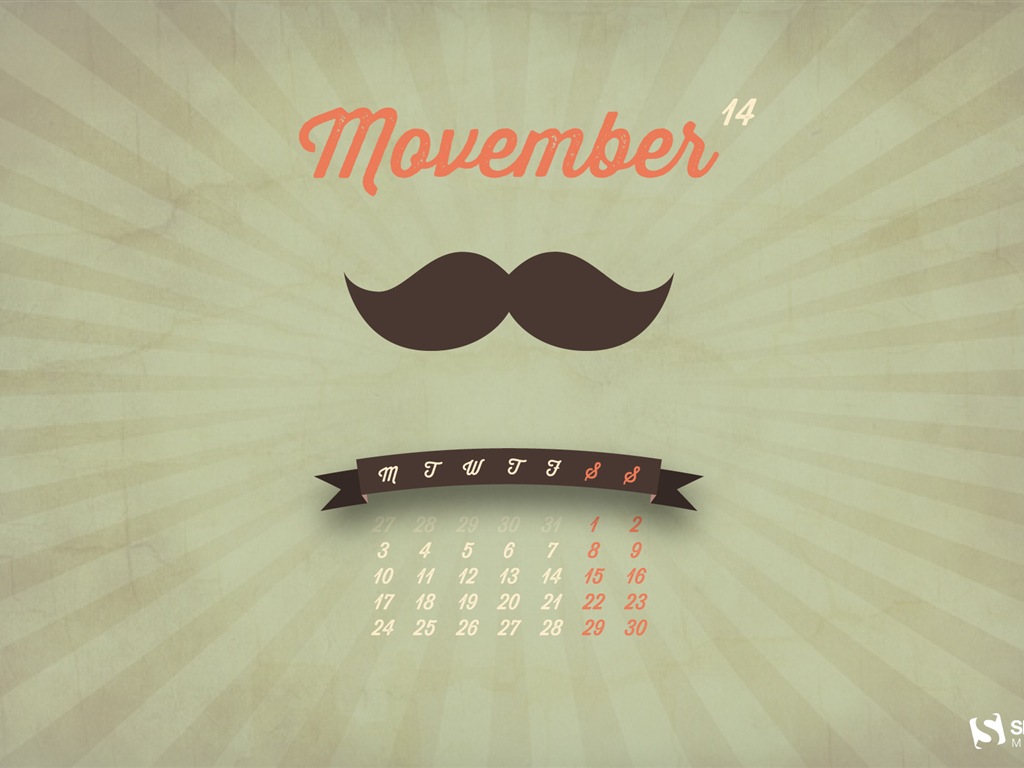 Ноябрь 2014 Календарь обои (2) #12 - 1024x768