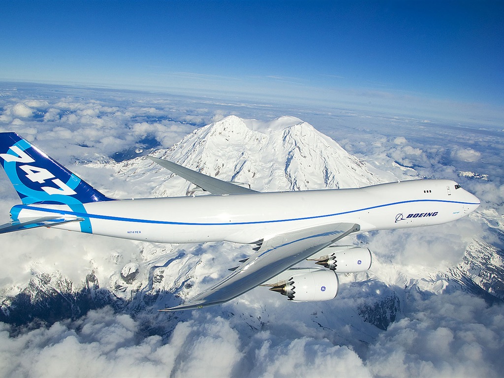 Boeing 747 dopravní letadlo HD tapety na plochu #5 - 1024x768