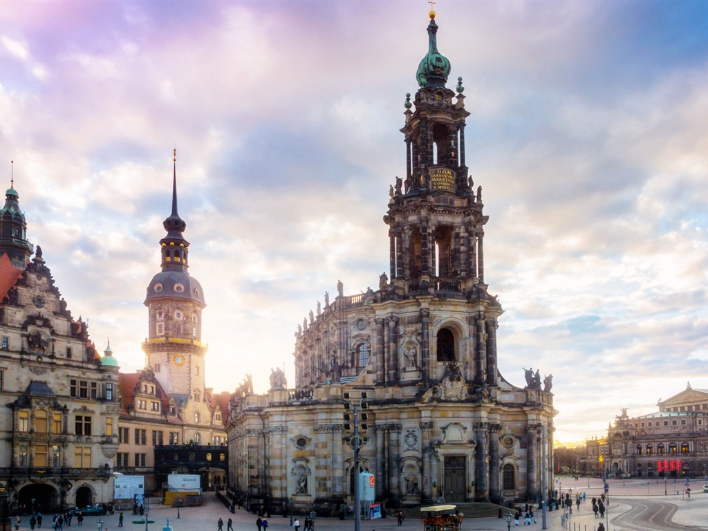 Allemagne Dresde paysage urbain fonds d'écran HD #3 - 1024x768