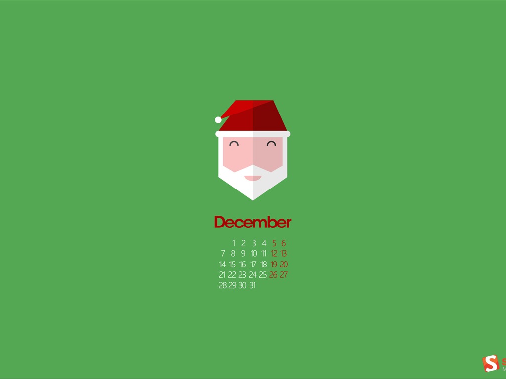 Dezember 2014 Kalender Wallpaper (2) #6 - 1024x768
