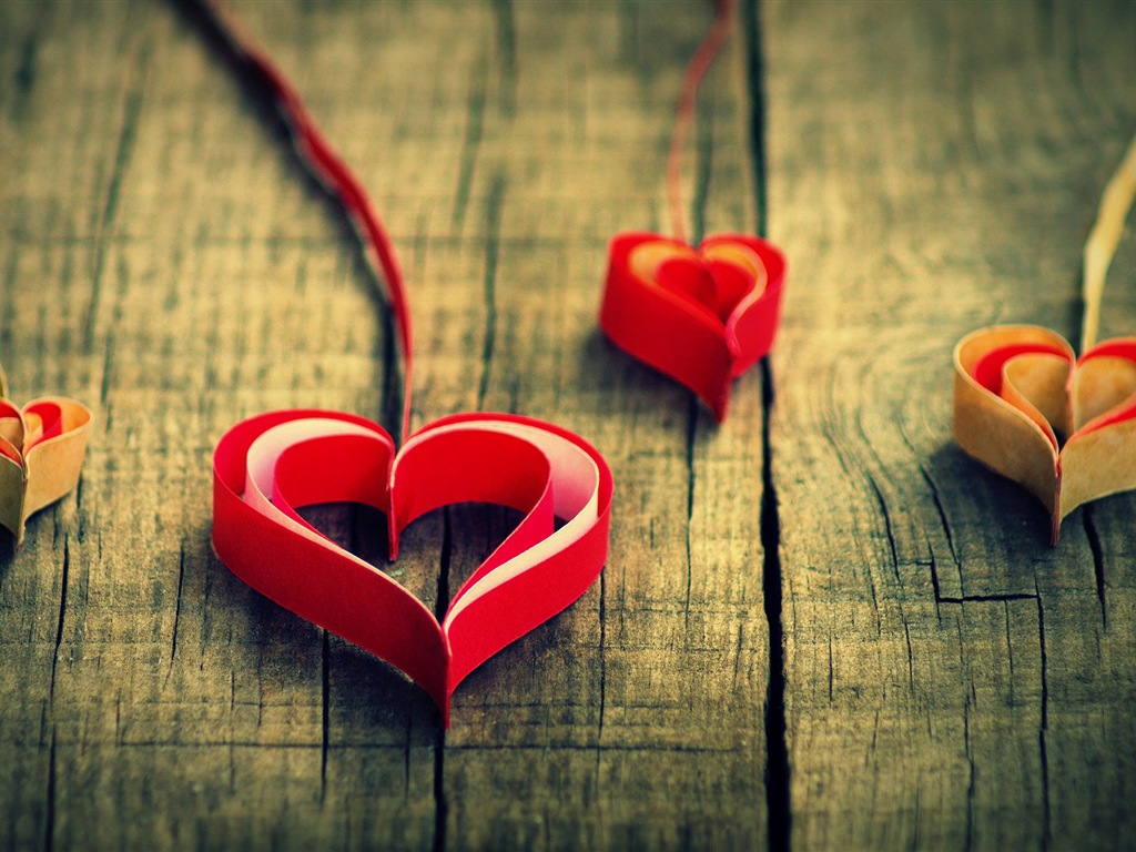 Тема любви, творческих HD обои форме сердца #3 - 1024x768