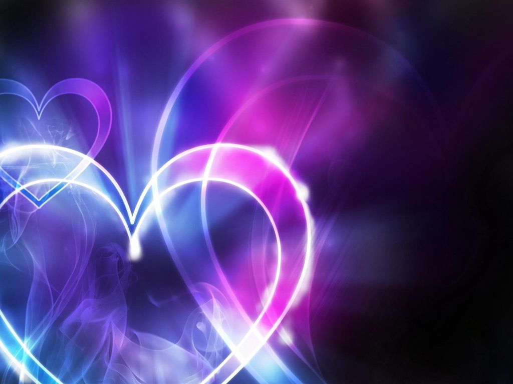 Тема любви, творческих HD обои форме сердца #8 - 1024x768