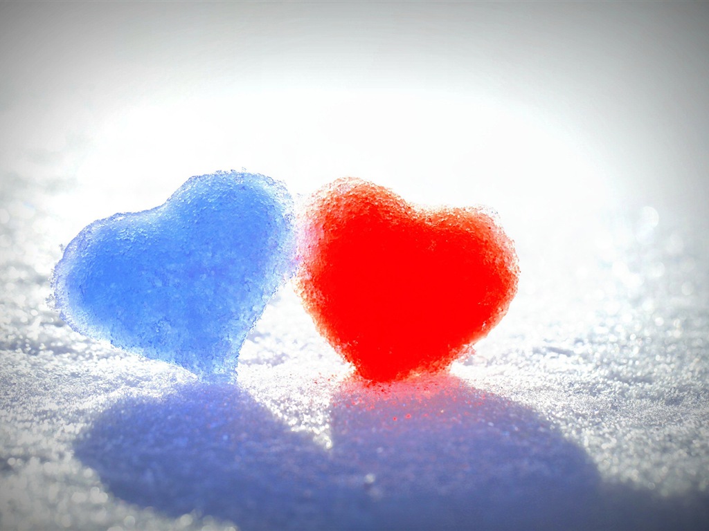 Тема любви, творческих HD обои форме сердца #13 - 1024x768