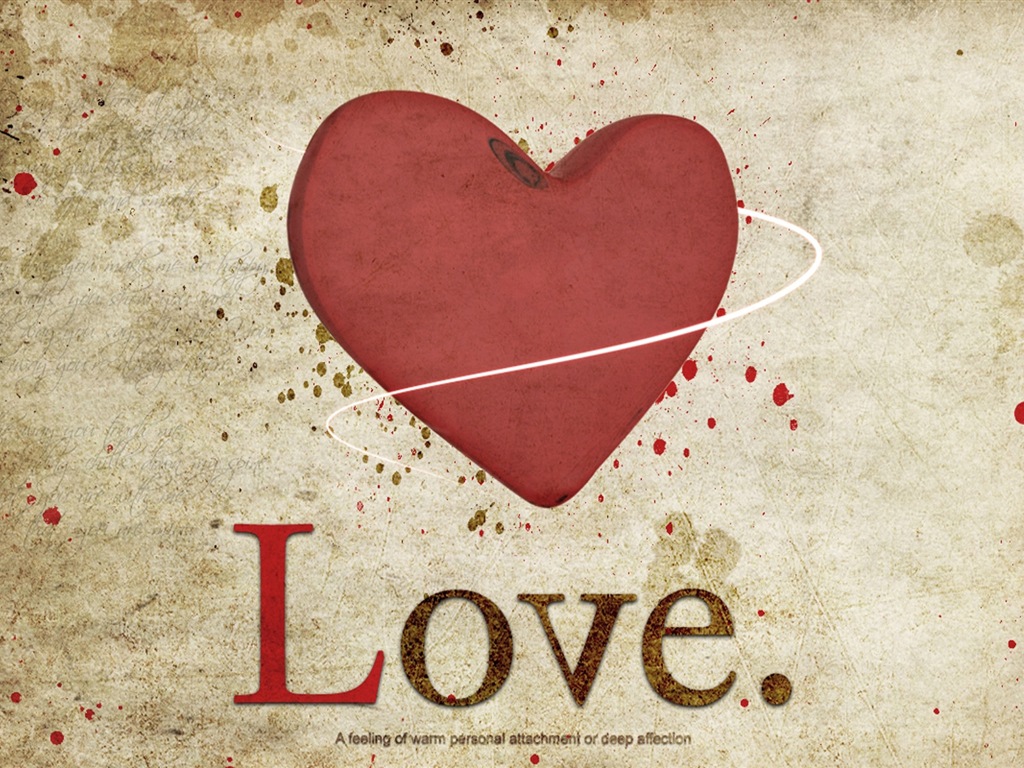 Тема любви, творческих HD обои форме сердца #16 - 1024x768
