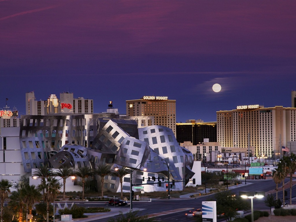 Hermosa noche en fondos de pantalla de alta definición de Las Vegas #10 - 1024x768