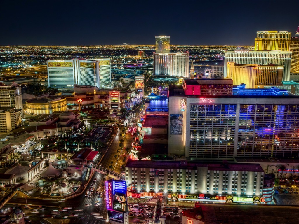 Belle nuit à Las Vegas fonds d'écran HD #17 - 1024x768