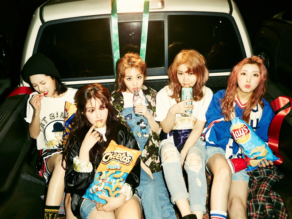 4Minute Korean hudební krásné dívky kombinace HD tapety na plochu #7 - 1024x768