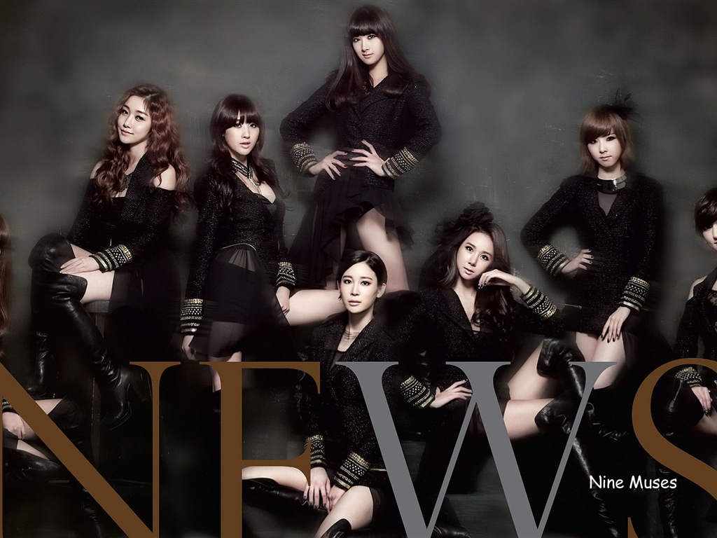 Korean Girl skupina Nine Múzy HD tapety na plochu #1 - 1024x768