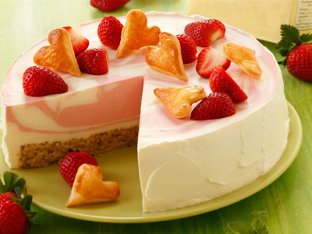 Delicious strawberry cake HD wallpapers #3 - 1024x768