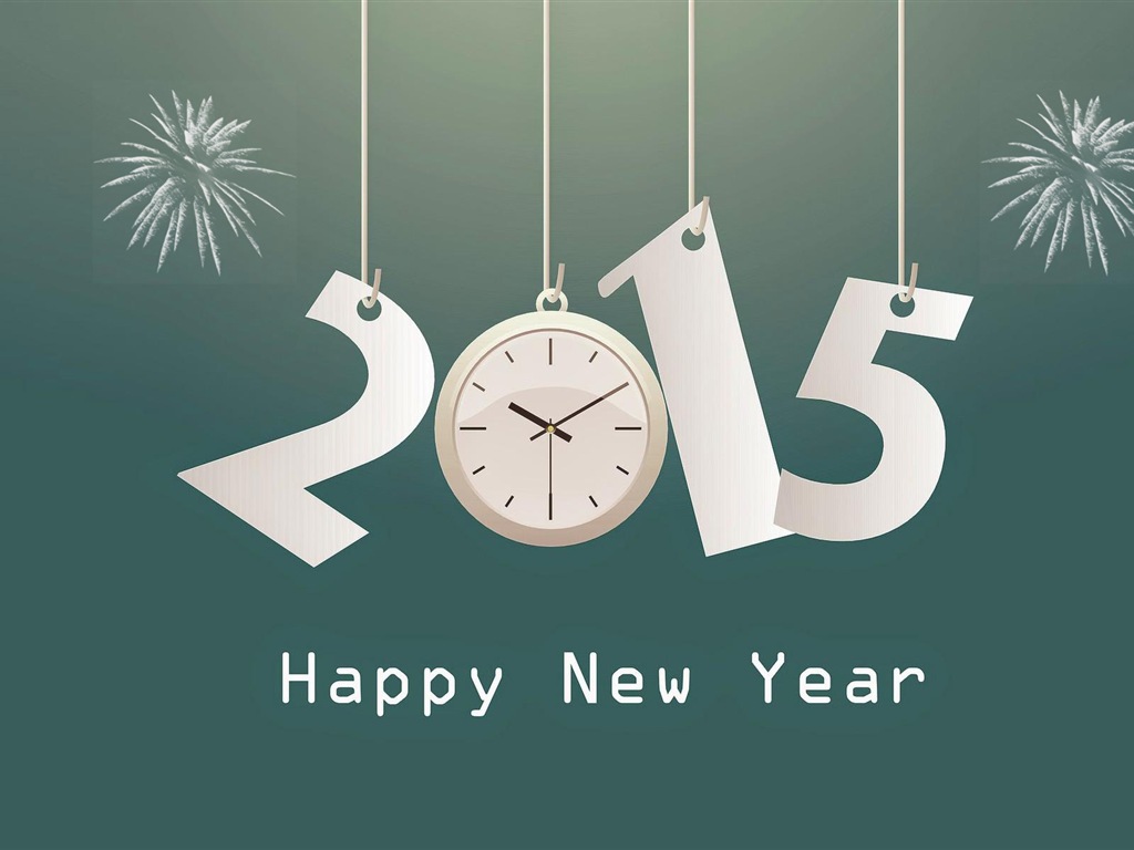 2015 Новый год тема HD обои (2) #9 - 1024x768