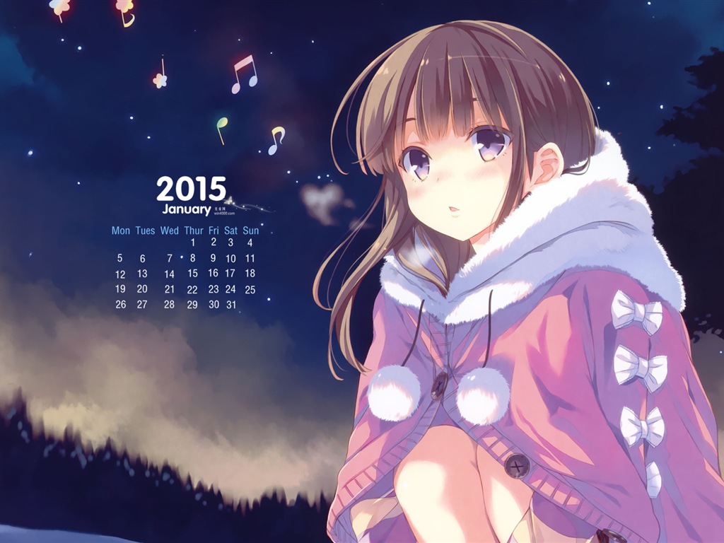 January 2015 calendar wallpaper (1) #6 - 1024x768