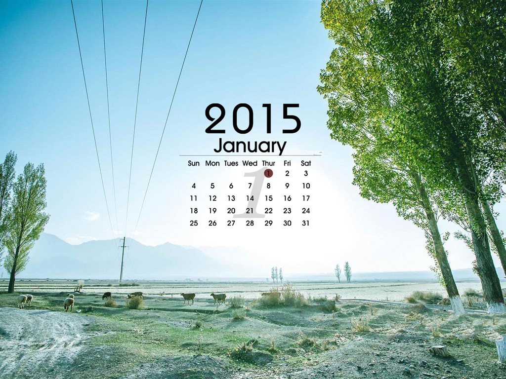 January 2015 calendar wallpaper (1) #13 - 1024x768