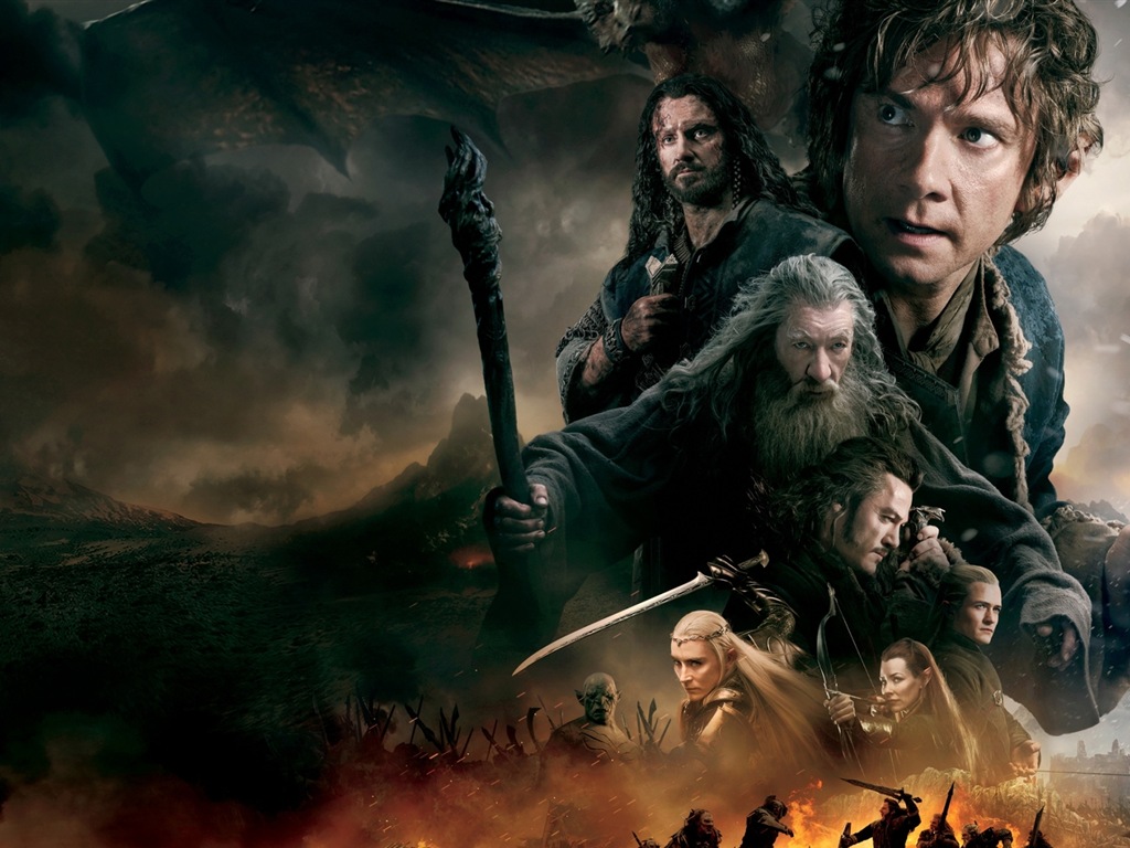 El Hobbit: La Batalla de los Cinco Ejércitos, fondos de pantalla de películas de alta definición #10 - 1024x768