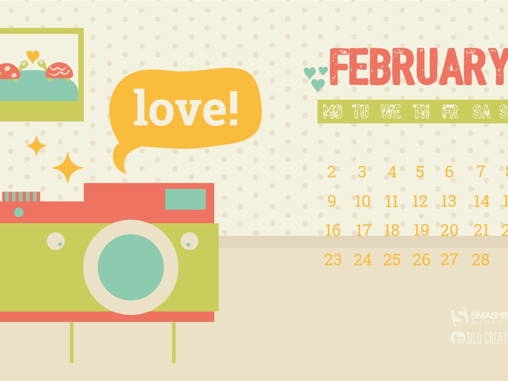 February 2015 Calendar wallpaper (2) #15 - 1024x768
