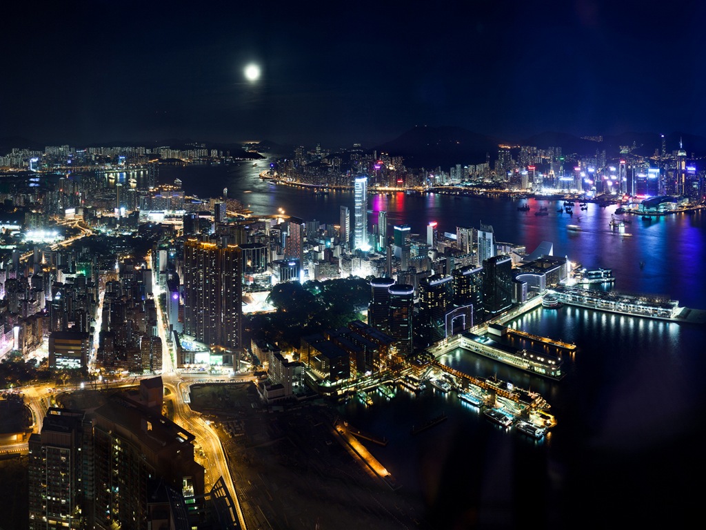 홍콩의 도시 풍경 아름다운 HD 배경 화면 #5 - 1024x768