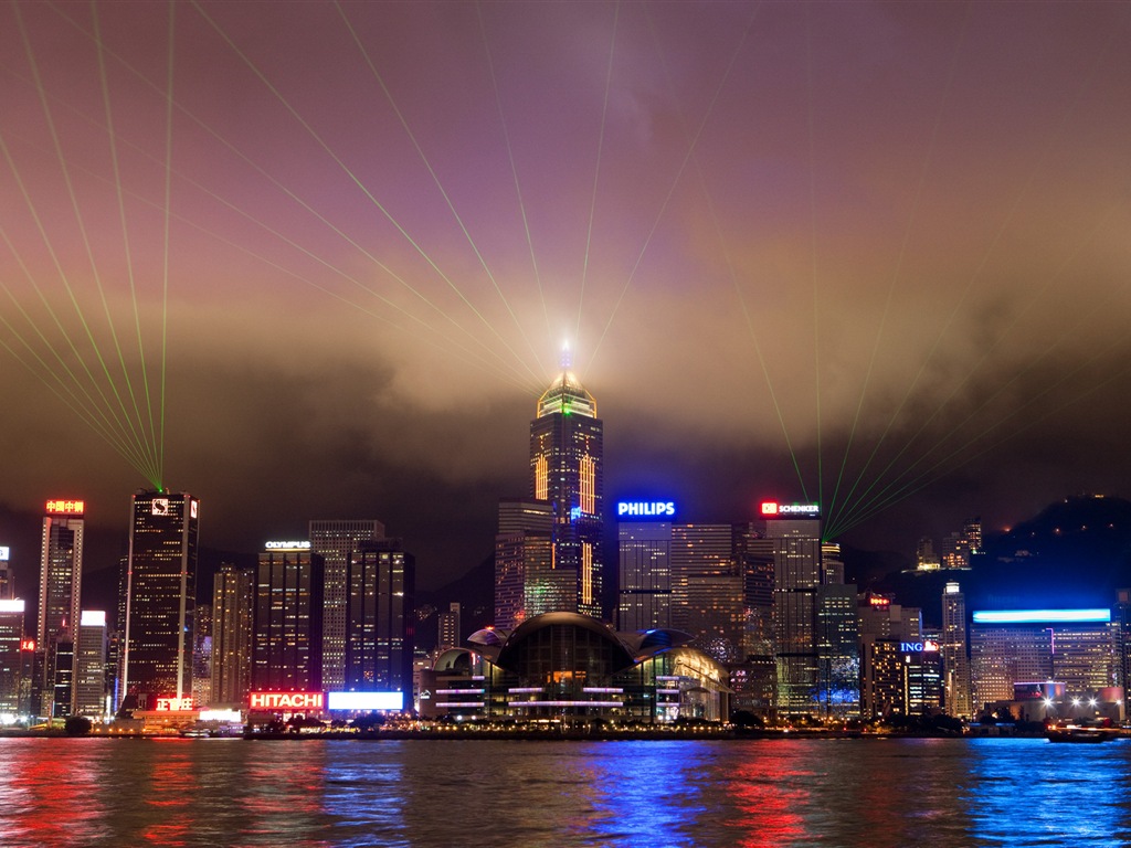 홍콩의 도시 풍경 아름다운 HD 배경 화면 #10 - 1024x768
