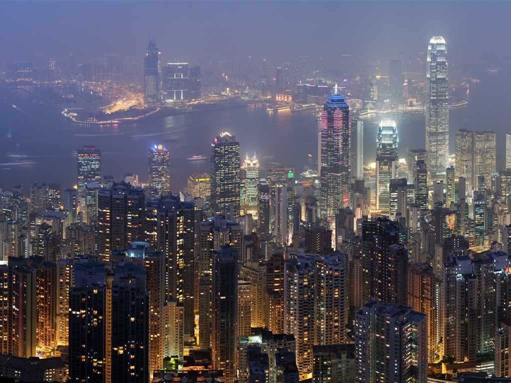 Hong Kong je Městská krajina krásné HD tapety na plochu #11 - 1024x768