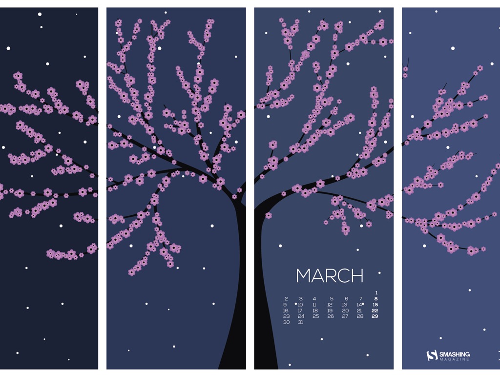März 2015 Kalender Tapete (2) #15 - 1024x768