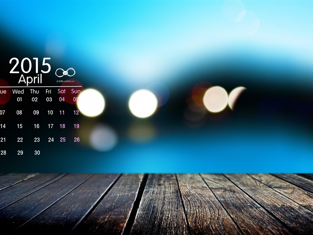 April 2015 Kalender Wallpaper (2) #2 - 1024x768