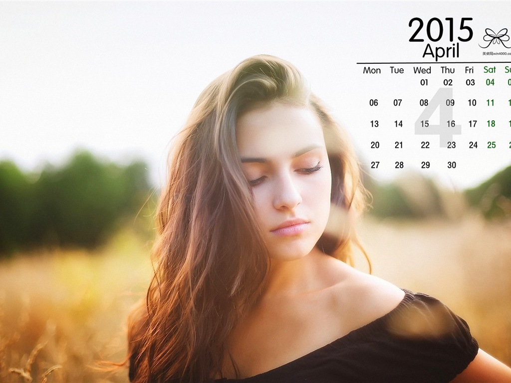Dubna 2015 kalendář tapety (2) #8 - 1024x768
