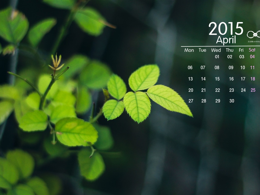 April 2015 Kalender Wallpaper (2) #14 - 1024x768