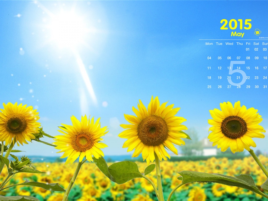Май 2015 календарный обои (1) #17 - 1024x768