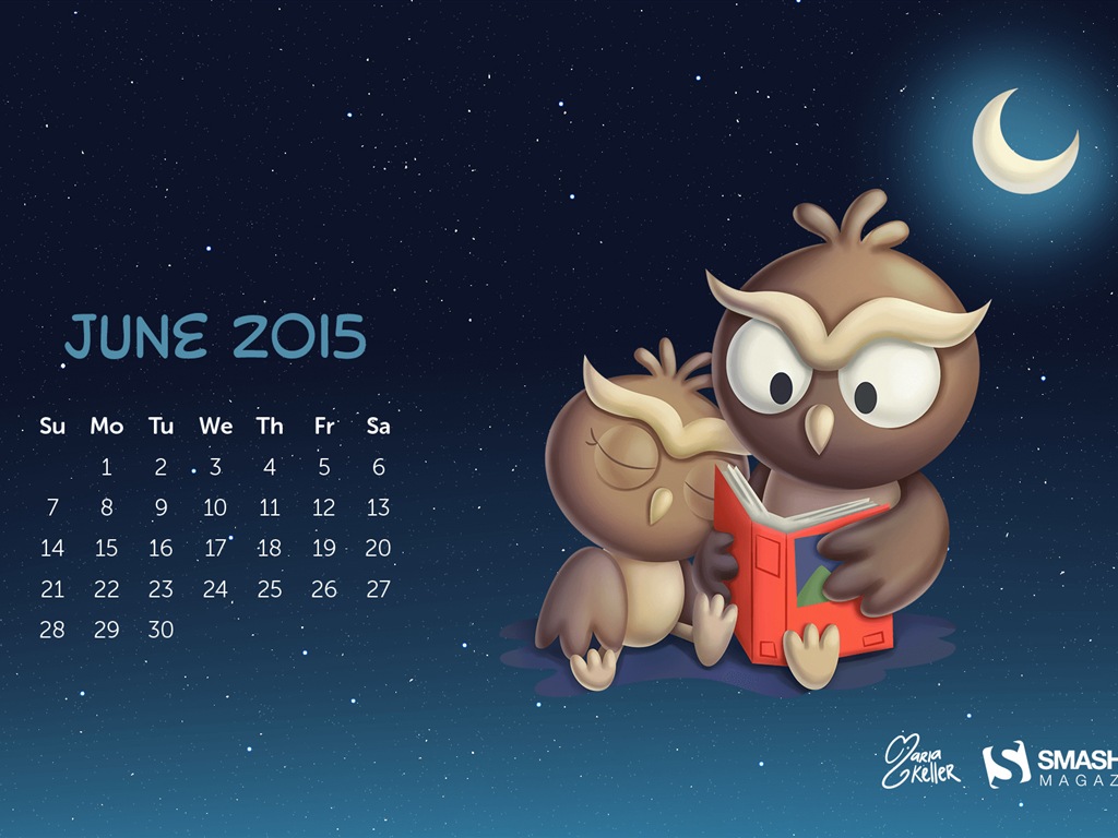 2015年6月カレンダー壁紙（2） #2 - 1024x768