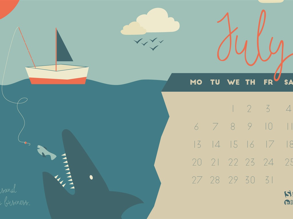 Juli 2015 Kalender Wallpaper (2) #12 - 1024x768