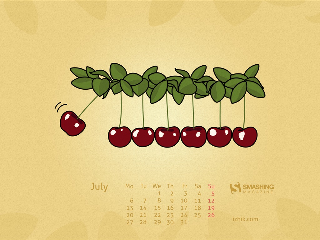 Juli 2015 Kalender Wallpaper (2) #17 - 1024x768