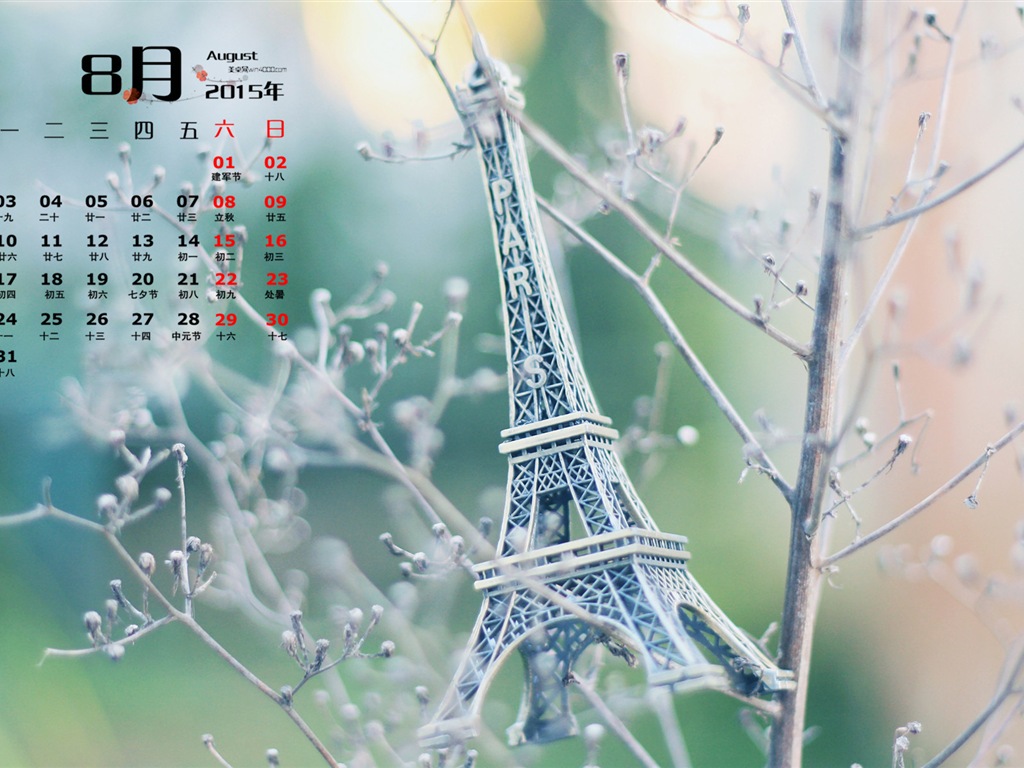 08. 2015 kalendář tapety (1) #3 - 1024x768