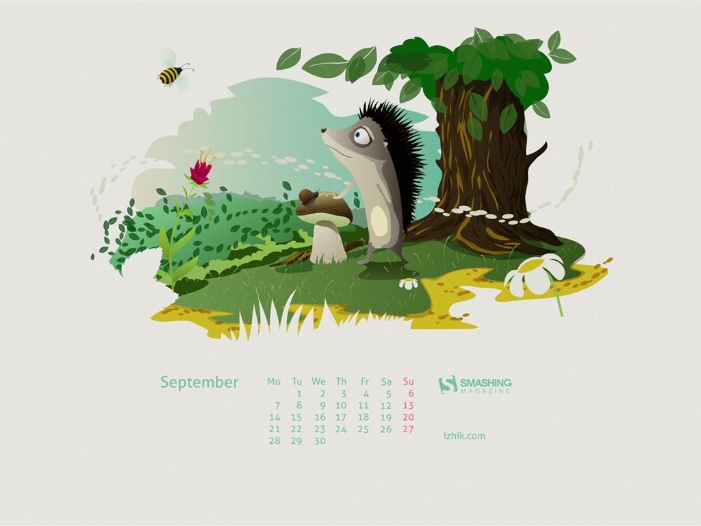 September 2015 Kalender Wallpaper (2) #13 - 1024x768