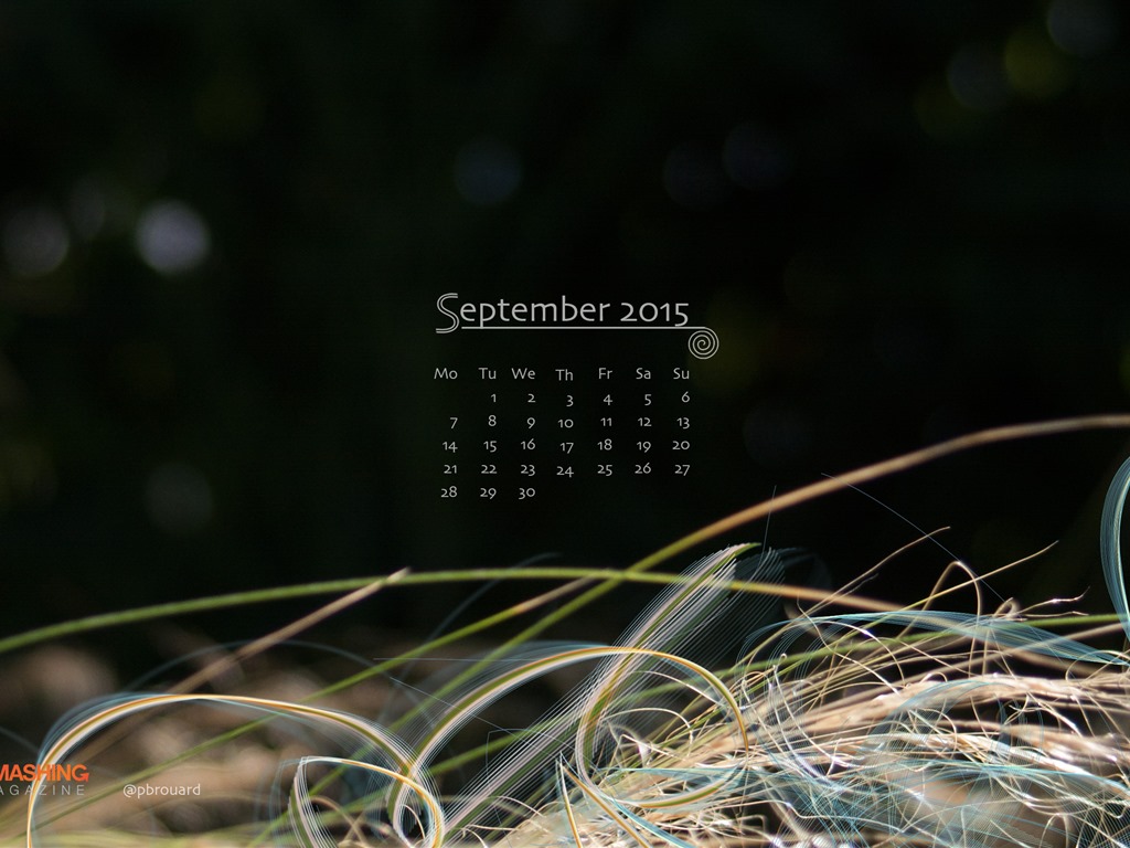 Сентябрь 2015 календарный обои (2) #19 - 1024x768