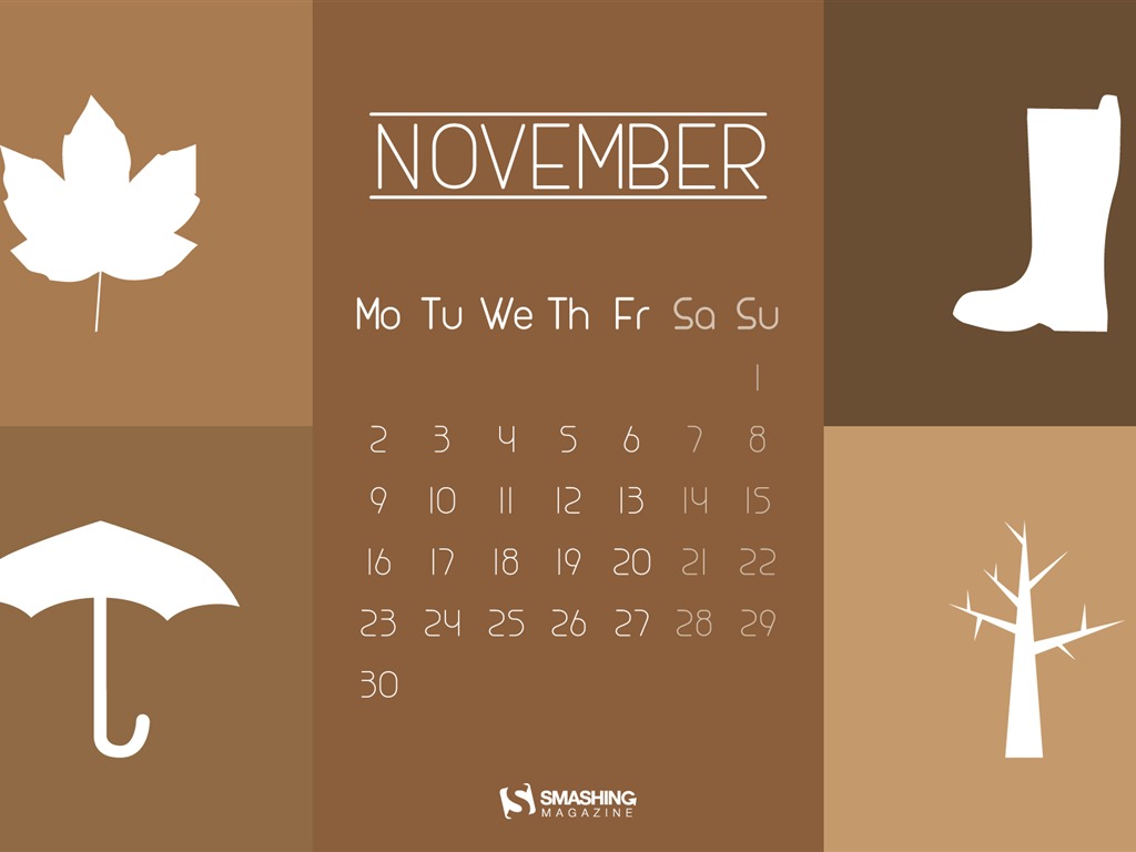 November 2015 Calendar wallpaper (2) #12 - 1024x768